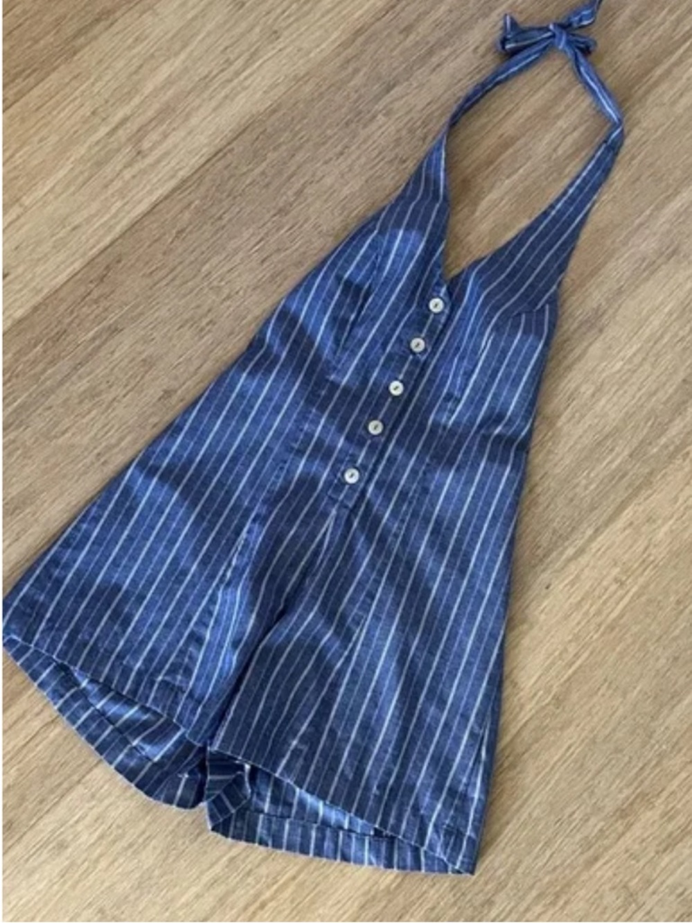 Striped halter romper​​​​​
